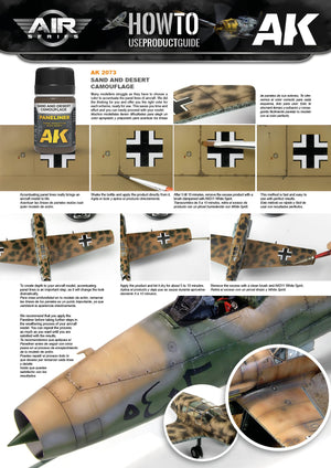 Instrucciones para el panelador Enamel de AK para camuflajes arena y desérticos referencia 2073