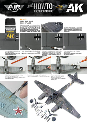 Instrucciones  de uso del panelliner for grey and blue de AK referencia 2072