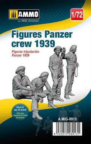 Set de figuras de tripulación panzer de 1939 en escala 1:72 de Ammo referencia 8913