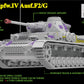 Vista completa de la maqueta del Panzer IV F2/G en escala 1:35 de Ryefield Model con referencia RFM5143