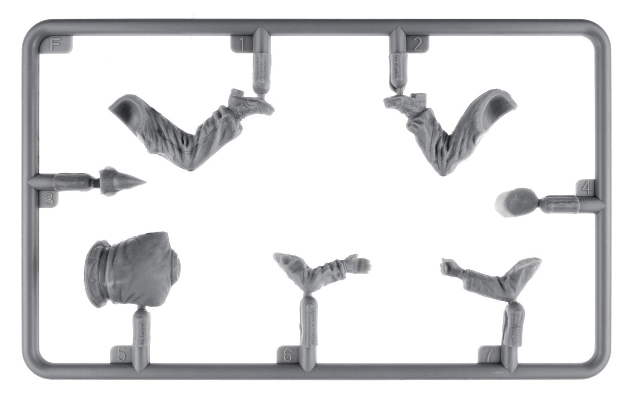 Grapa 4 de las figuras de tripulación panzer alemana en Francia en 1944 en escala 1:35 de Miniart referencia 53015