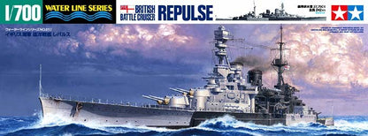 Portada de la maqueta del Crucero de Batalla Británico Repulse en escala 1:700 de Tamiya con referencia 31617