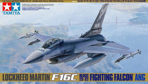 Portada de la maqueta del cazabombardero F-16C Block 25/32 Fighting Falcon ANG n escala 1:48 de Tamiya con referencia 61101