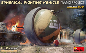 Portada de la maqueta de la Spherical Fighting Combat Vehicle TsAMO Project con interiores a escala 1:35 de Miniart referencia 40003