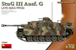 Portada de la caja de la maqueta del Stug III Ausf G de produccion Miag en version final en escala 1:72 de Miniart referencia 72112