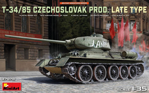 Portada de la maqueta del T-34/85 Produccion Final Checoslovaca en escala 1:35 de Miniart referencia 37078