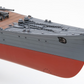 Proa de la maqueta del crucero pesado japones Mogami en escala 1/350 de Tamiya con referencia 78021