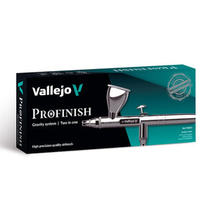 Estuche de presentación del aerógrafo Profinish 2in1 de Vallejo con referencia 90002
