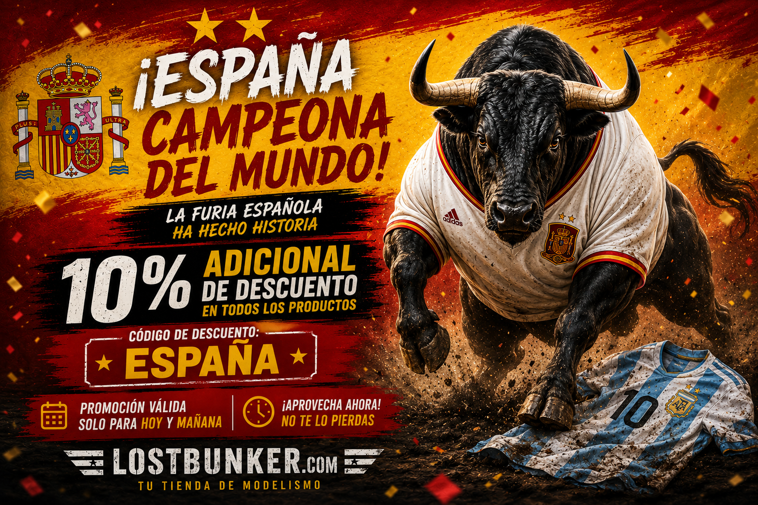 Promoción por haber ganado la Segunda Copa del Mundo
