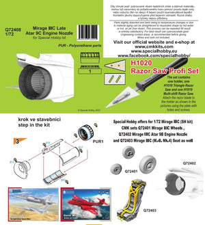 CMK (1/72) Mirage IIIC Late - Atar 9C Engine Nozzle (for Special Hobby)