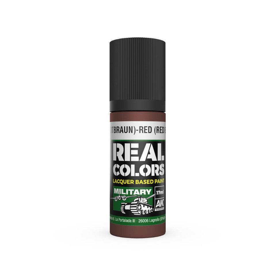 AK INTERACTIVE Real Color - Rot (Rotbraun)-Red Brown RAL8013 (17ml)