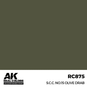 AK INTERACTIVE Real Color - S.C.C. No.15 Olive Drab (17ml)