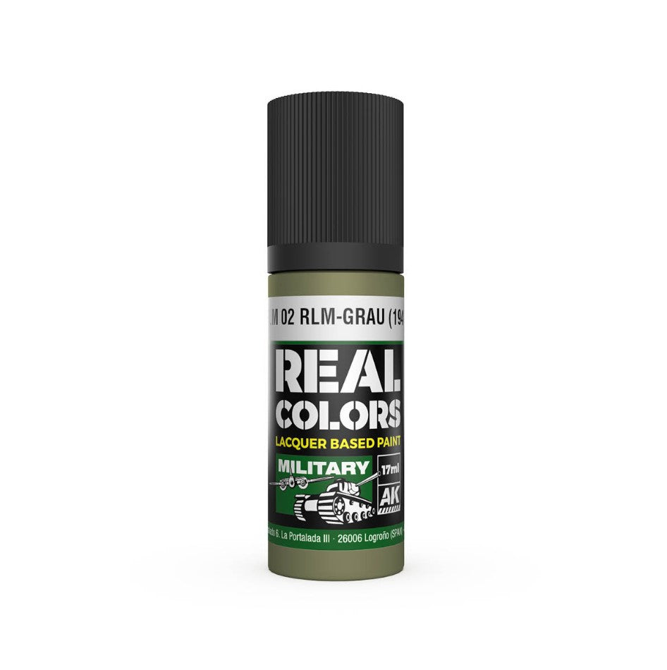 AK INTERACTIVE Real Color - RLM 02 RLM-Grau (1941) (17ml)