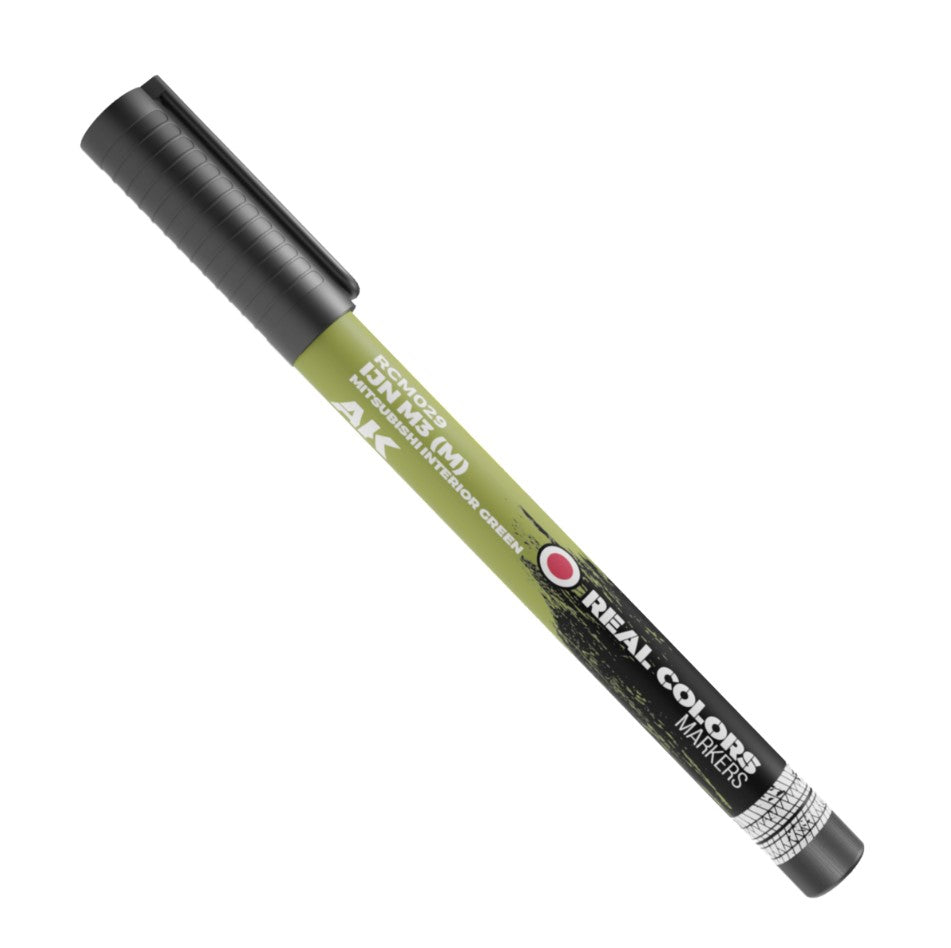 AK INTERACTIVE Pennarelli Real Colors - IJN M3 (M) Mitsubishi Interior Green