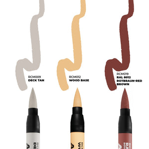 AK INTERACTIVE Real Colors Markers - Ships & Decks (set 3 colors)
