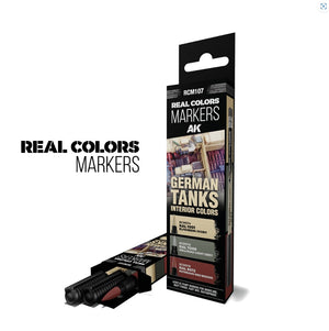 AK INTERACTIVE Real Colors Markers - German Tanks Interior Colors (set 3 colors)