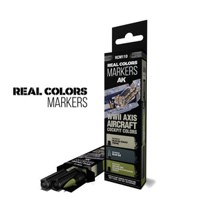 AK INTERACTIVE Real Colors Markers - WWII Axis Aircraft Cockpit Colors (set 3 colors)