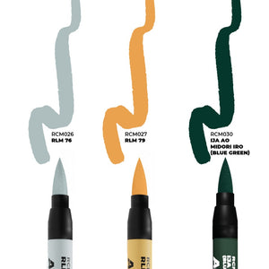 AK INTERACTIVE Real Colors Markers - WWII Axis Aircraft Squiggle Camouflage Colors (set 3 colors)
