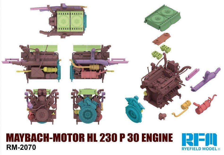 RYE FIELD MODEL (1/35) MAYBACH-Motor HL 230 P 30 Engine