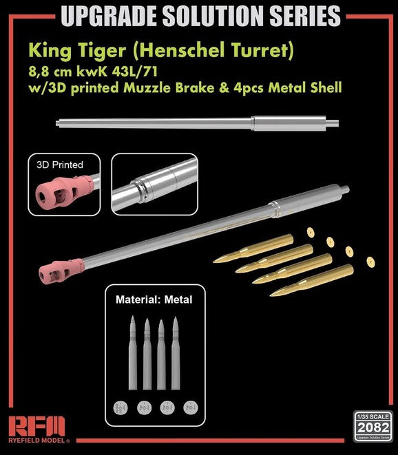 RYE FIELD MODEL (1/35) Upgrade set for King Tiger 8,8 cm KwK 43/L71 (Henschel Turret)