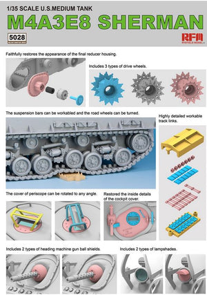 RYE FIELD MODEL (1/35) M4A3E8 Sherman "Easy Eight"
