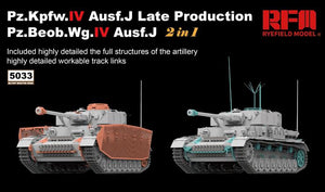 RYE FIELD MODEL (1/35) Pz.Kpfw.IV  Ausf.J Late Production Pz.Beob.Wg.IV Ausf. J 2 in 1