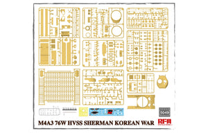 RYE FIELD MODEL (1/35) M4A3 76W HVSS Sherman Korean War