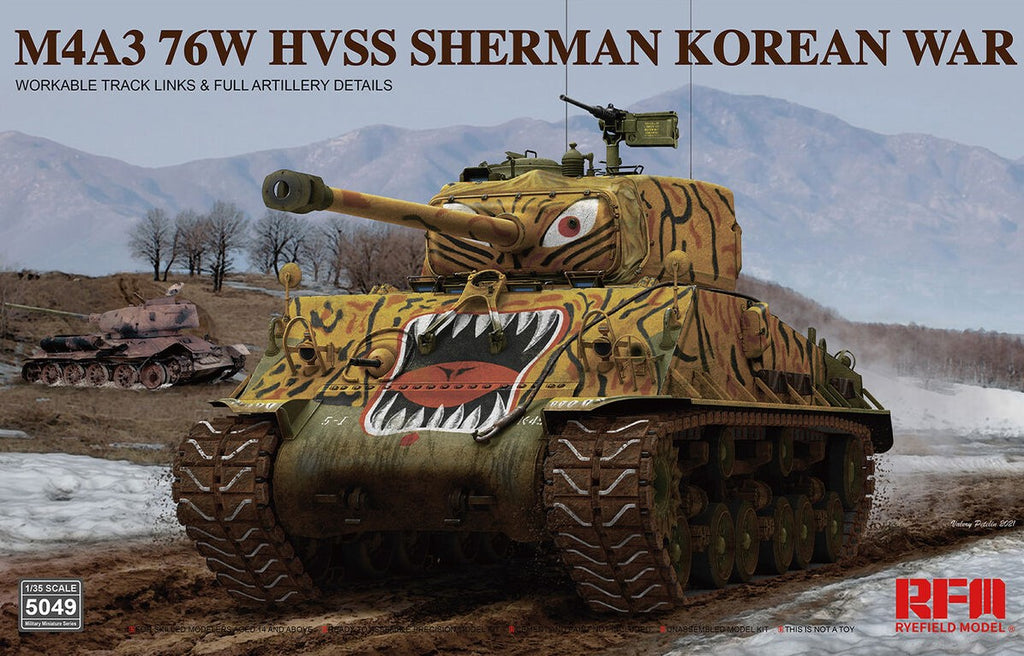 RYE FIELD MODEL (1/35) M4A3 76W HVSS Sherman Korean War