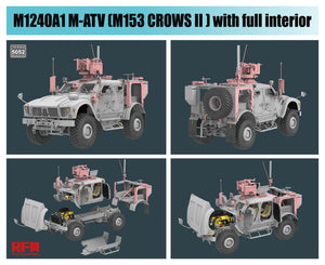 Detalle de los exteriores de la maqueta del vehículo M1240 A1 MATV con sistema M153 Crows II en escala 1:35 de RFM referencia 5052