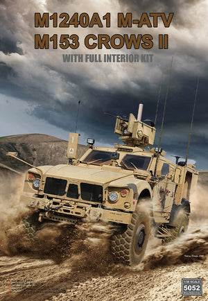 Portada de la caja de la maqueta del vehículo M1240 A1 MATV con sistema M153 Crows II en escala 1:35 de RFM referencia 5052