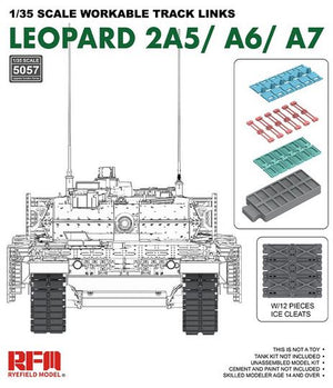 RYE FIELD MODEL (1/35) Workable Track Links Leopard 2A5/A6/A7