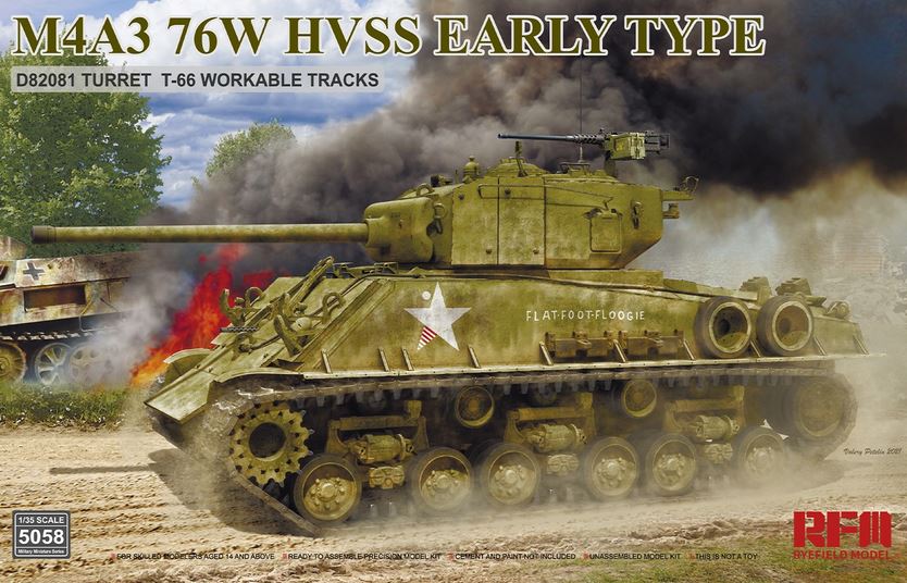 RYE FIELD MODEL (1/35) M4A3 76W HVSS Early Type