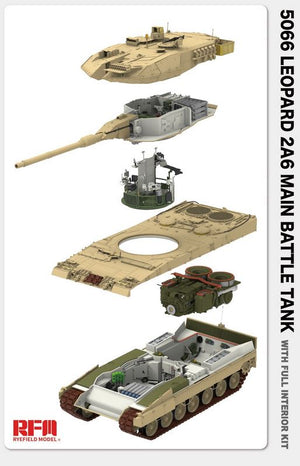 RYE FIELD MODEL M4A3E8 Sherman w/Full Interior & Workable Track Links