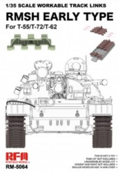 RYE FIELD MODEL (1/35) Workable Track RMSH Late Type For T55/T62/T72