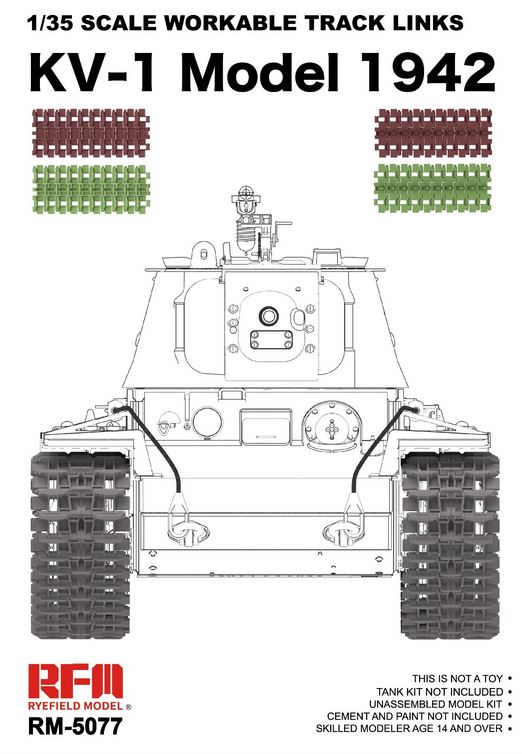 RYE FIELD MODEL (1/35) Workable Track Links KV-1 Model 1942