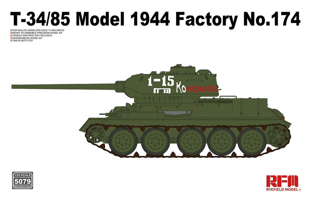 RYE FIELD MODEL (1/35) T-34/85 Model 1944 Factory No.174