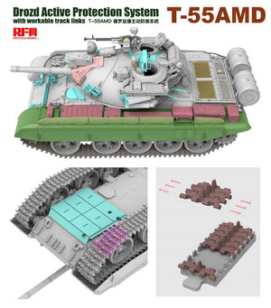 RYE FIELD MODELL (1/35) T-55AMD Drozd APS mit funktionsfähigen Kettengliedern