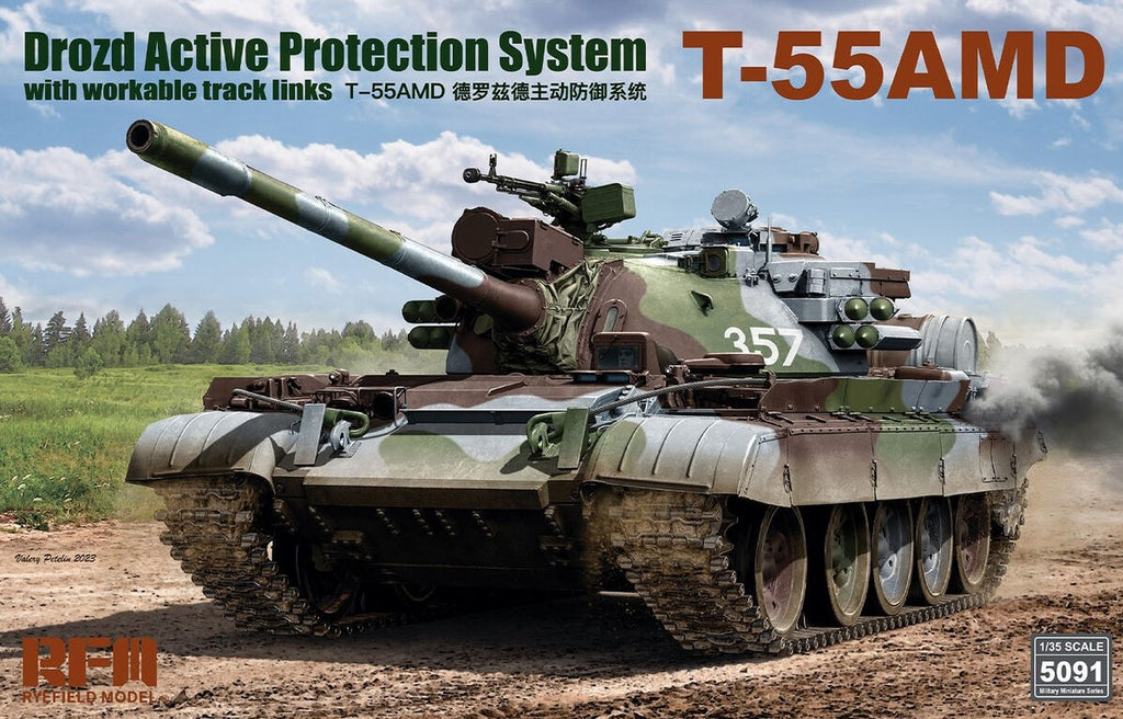 RYE FIELD MODEL (1/35) T-55AMD Drozd APS w/workable track links