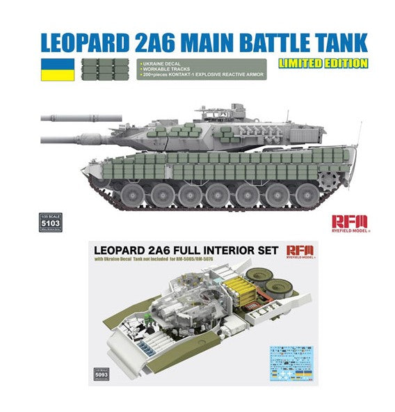 RYE FIELD MODEL (1/35) Leopard 2A6 Main Battle Tank Limited Edition