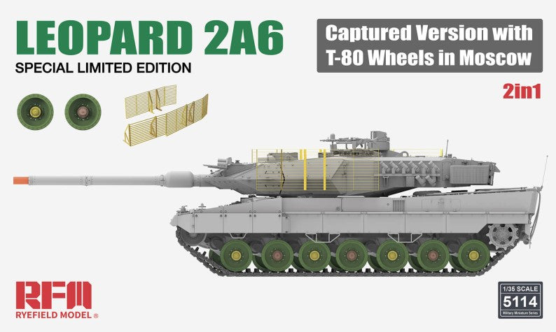RYE FIELD MODEL (1/35) Leopard 2A6 Captured Version with T-80 Wheels