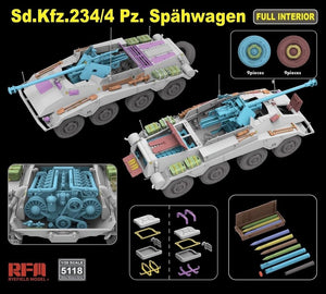 RYE FIELD MODEL (1/35) Sd.Kfz. 234/4 Pz. Spähwagen with Full Interior