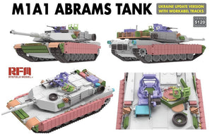 RYE FIELD MODEL (1/35) M1A1 ABRAMS Tank Ukraine Update Version with Workable Tracks