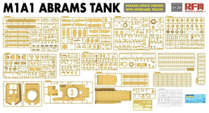 RYE FIELD MODEL (1/35) M1A1 ABRAMS Tank Ukraine Update Version with Workable Tracks