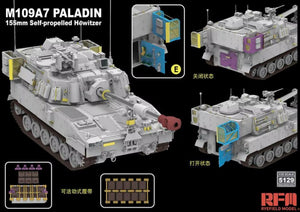 RYE FIELD MODEL (1/35) M109A7 Paladin 155 mm Self-Propelled Howitzer w/Workable Tracks