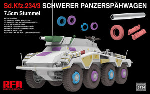 RYE FIELD MODEL (1/35) Sd.Kfz. 234/3 Schwerer Panzerspähwagen 7.5cm Stummel with Full Interior (Copia)