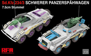 RYE FIELD MODEL (1/35) Sd.Kfz. 234/3 Schwerer Panzerspähwagen 7.5cm Stummel with Full Interior (Copia)