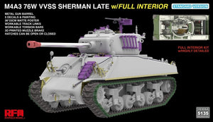 RYE FIELD MODEL (1/35) M4A3 Sherman 76W VVSS Late w/Interior (Standard Version)
