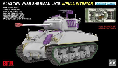 RYE FIELD MODEL (1/35) M4A3 Sherman 76W VVSS Late w/Interior (Standard Version)