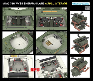 RYE FIELD MODEL (1/35) M4A3 Sherman 76W VVSS Late w/Interior (Standard Version)