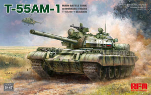 Portada de la caja de la maqueta del carro de combate T-55 AM-1 en escala 1:35 de RFM referencia 5147